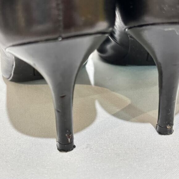 Alfani women JEULES Leather Pointed Toe Classic Pumps mid heel black sz 8 Career - Picture 7 of 12
